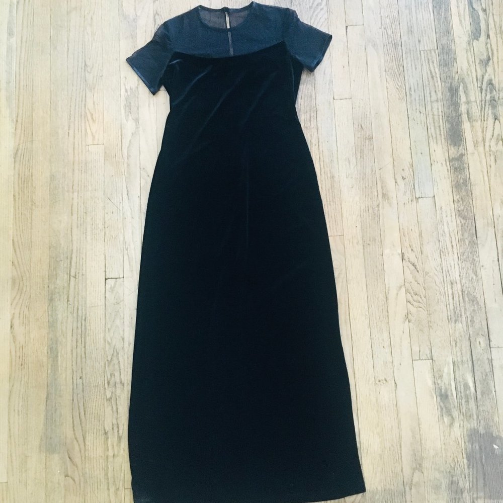 Long Black Velvet Dress